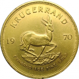 Монета 1 крюгерранд 1970 ЮАР