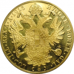 Монета 4 дуката 1915 рестрайк Австро-Венгрия