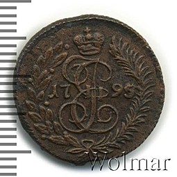 Монета Полушка 1795 КМ