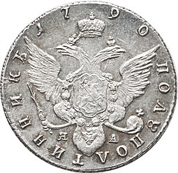 Монета Полуполтинник 1790 СПБ ЯА