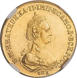 Монета 5 рублей 1781 СПБ