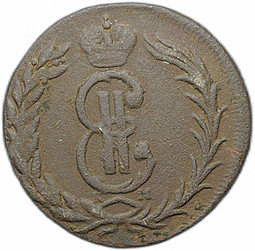 Монета Денга 1775 КМ Сибирская монета