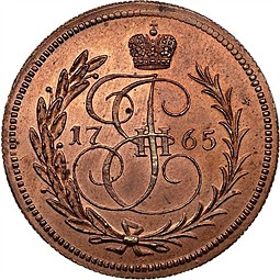 Монета Денга 1765 новодел