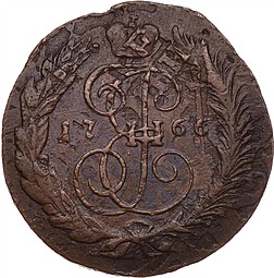 Монета 2 копейки 1766 СПМ