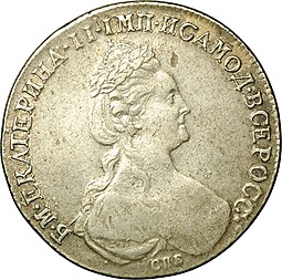 Монета 1 рубль 1782 СПБ ИЗ