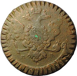 Монета 5 копеек 1768 ММ