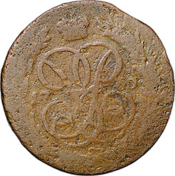 Монета 1 копейка 1760