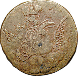 Монета 1 копейка 1756
