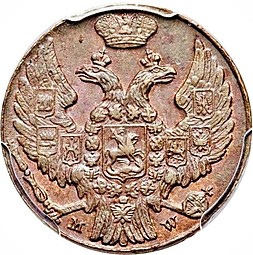 Монета 1 грош 1839 МW Для Польши
