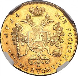 Монета Двойной червонец 1714