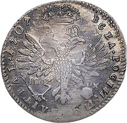 Монета Тинф 1707 IL-L-G Для Речи Посполитой
