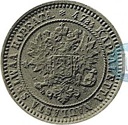 Монета 2 марки 1867 S Для Финляндии