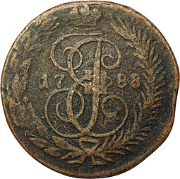 Монета 2 копейки 1788 ТМ