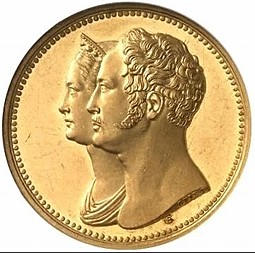 Монета 10 рублей 1836 В память 10-летия коронации