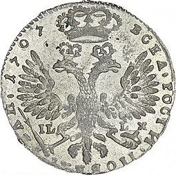 Монета Тинф 1707 IL-L Для Речи Посполитой