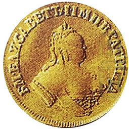 Монета Двойной червонец 1751 Орел на реверсе