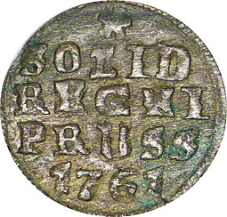 Монета Солид 1761 Для Пруссии