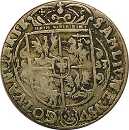 Монета 1/4 талера (ортсталер) 1623 Польша Речь Посполитая
