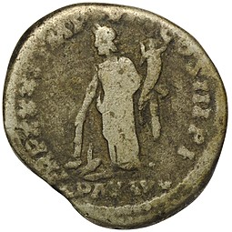 Монета Денарий 176-177 годов Римская империя Марк Аврелий