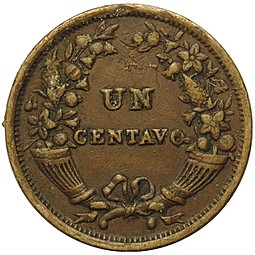 Монета 1 сентаво 1937 Перу