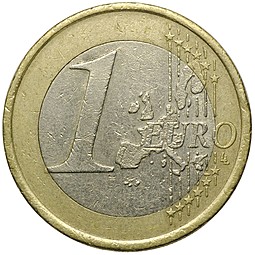 Монета 1 евро 2002 Ирландия