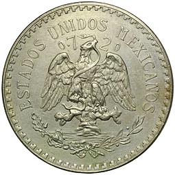 Монета 1 песо 1938 Мексика