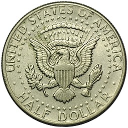 Монета 50 центов 1971 США