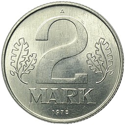 Монета 2 марки 1975 А Германия ГДР