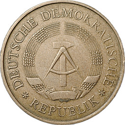 Монета 5 марок 1969 20 лет образования ГДР Германия