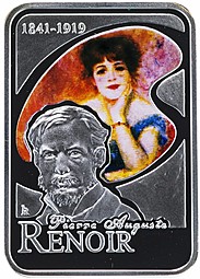 Монета 10 динар (динеров) 2008 Пьер-Огюст Ренуар Художники мира Renoir Андорра