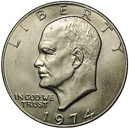 Монета 1 доллар 1974 США