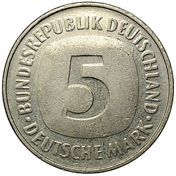 Монета 5 марок 1992 А ФРГ Германия