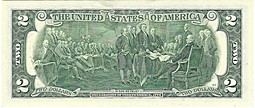 Банкнота 2 доллара 2013 США