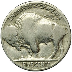 Монета 5 центов 1928 D США
