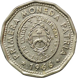 Монета 25 песо 1966 Аргентина