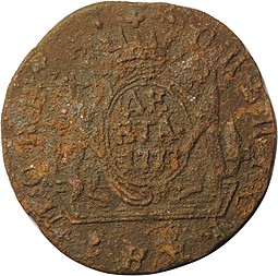 Монета Денга 1777 КМ Сибирская монета