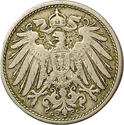 Монета 10 пфеннингов 1900 Германия