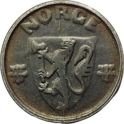 Монета 1 эре 1942 Норвегия