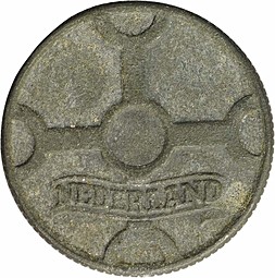 Монета 1 цент 1942 Нидерланды