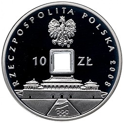 Монета 10 злотых 2008 XXIX летние Олимпийские игры Пекин Польша