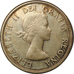 Монета 1 доллар 1963 Канада
