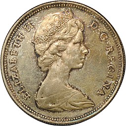 Монета 1 доллар 1966 Канада