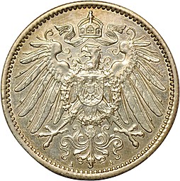 Монета 1 марка 1915 А Германия