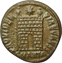 Монета Нуммий 317-340 годов Константин II Римская Империя