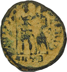 Монета Нуммий 364-378 годов Валент Римская Империя