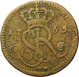 Монета 1 грош 1765 Польша Речь Посполитая