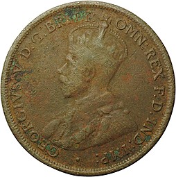Монета 1 пенни 1912 Австралия