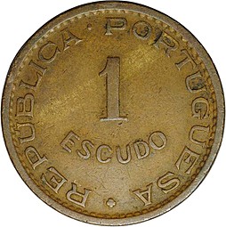 Монета 1 эскудо 1963 Ангола