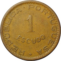 Монета 1 эскудо 1974 Мозамбик