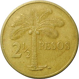 Монета 2 1/2 песо 1977 Гвинея Бисау